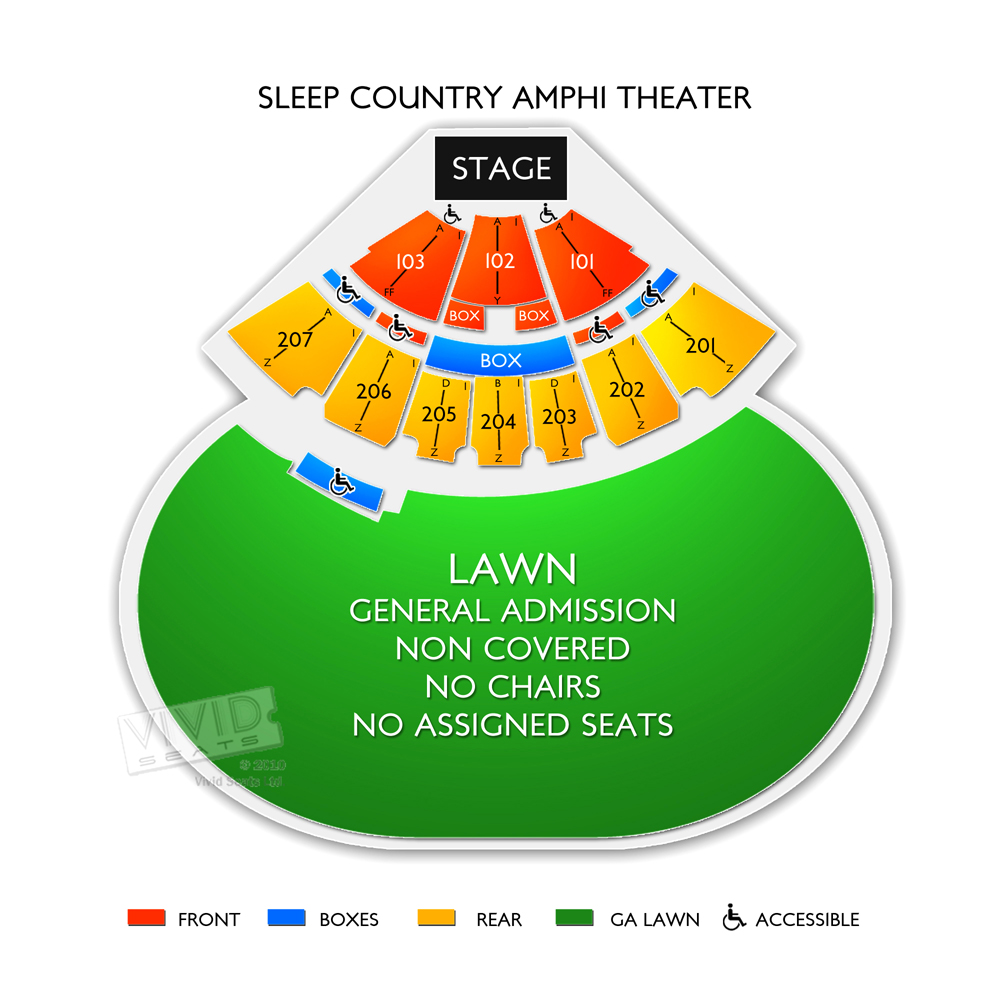 Amphitheater Northwest Tickets Amphitheater Northwest Seating Chart