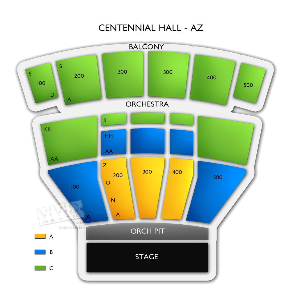 Seating Chart For Centennial Hall Tucson Az