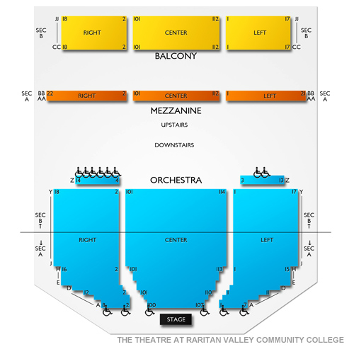 Raritan Valley Community College Theater Seating Chart
