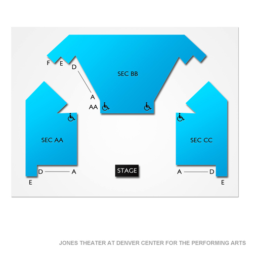 Jones Theater At Denver Center For The Performing Arts Seating Chart 