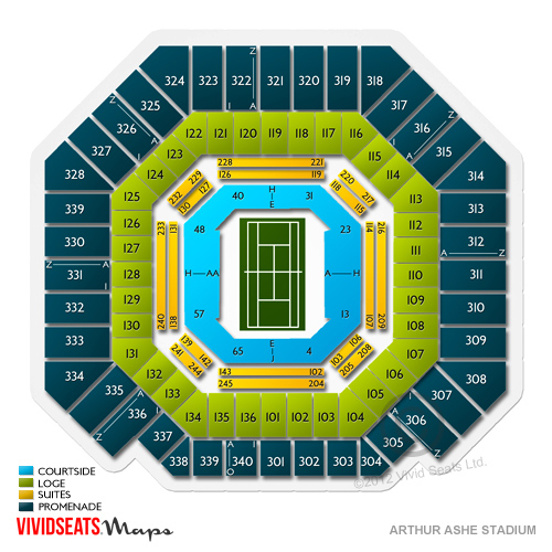 Arthur Ashe Seating Chart With Seat Numbers