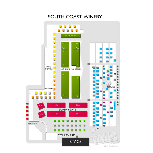 South Coast Winery Seating Chart Vivid Seats