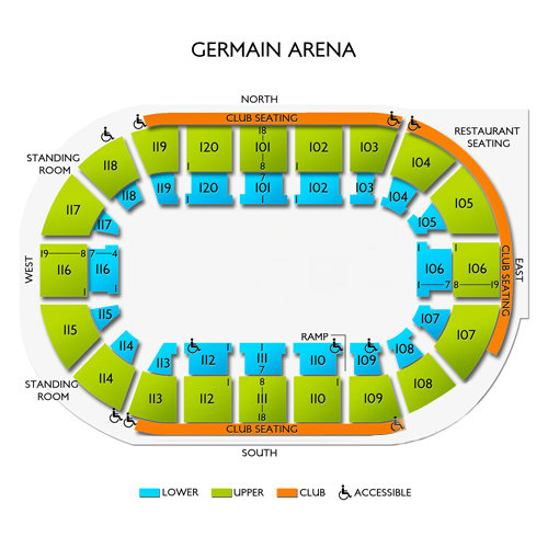 Germain Arena Seating Chart