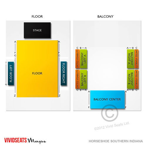 horseshoe southern indiana casino concert seating chart
