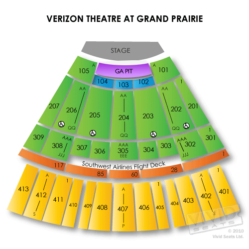 Seating Chart For Verizon Center Grand Prairie