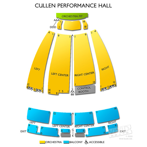 Cullen Performance Hall Tickets Cullen Performance Hall Information