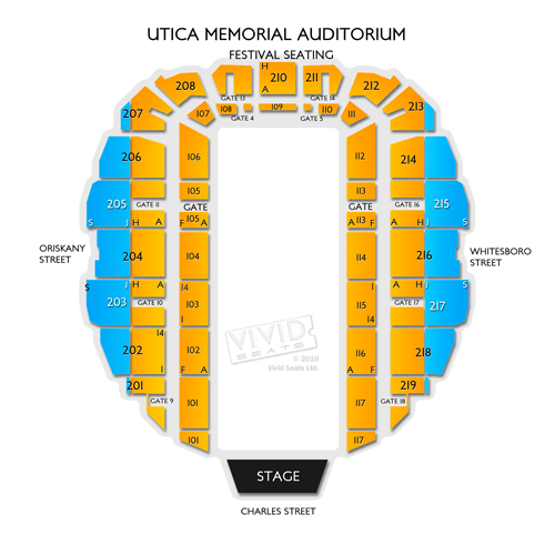 Utica Memorial Auditorium Seating Chart Vivid Seats