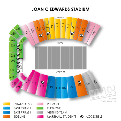 Joan C Edwards Stadium Seating Chart Vivid Seats