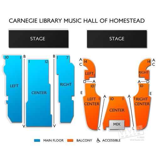 Seating Chart Carnegie Music Hall Homestead