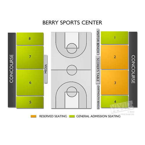 Leede Arena at Berry Sports Center Seating Chart Vivid Seats