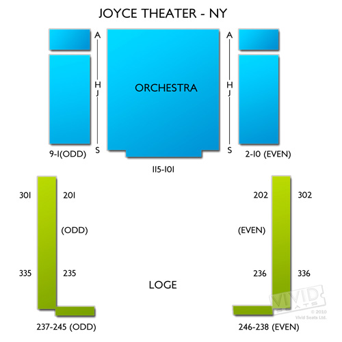 Joyce Theater NY Seating Chart Vivid Seats