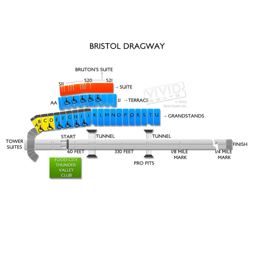 Bristol Dragway Seating Chart | Vivid Seats