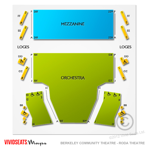 Berkeley Repertory Theatre Seating Chart Vivid Seats