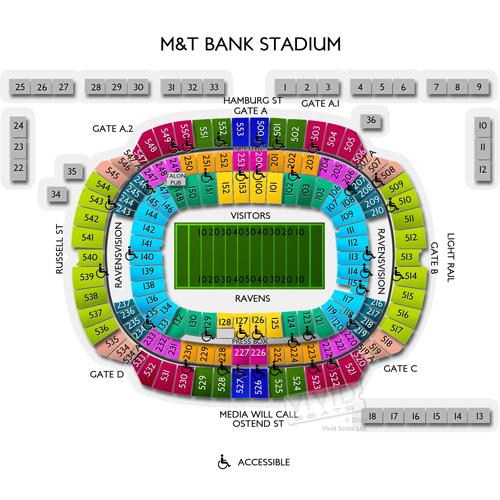 M&T Bank Stadium Event Tickets Seating Charts