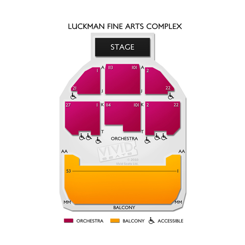 Luckman Fine Arts Complex Seating Chart Vivid Seats