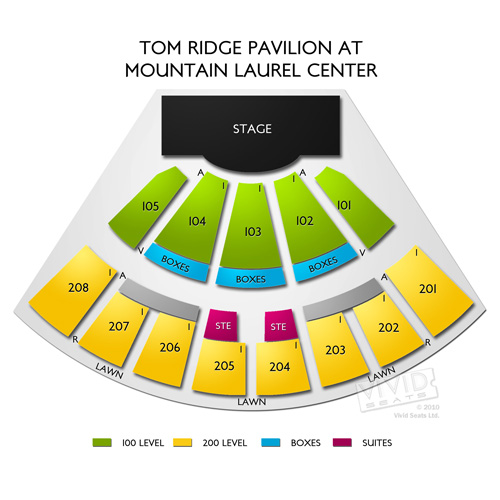 Tom Ridge Pavilion at Mountain Laurel Center Seating Chart Vivid Seats