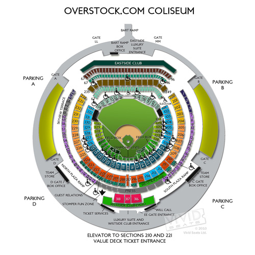 Oakland Coliseum Tickets Oakland Coliseum Seating Chart Vivid Seats