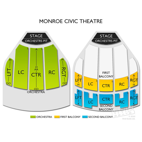 Monroe Civic Theatre Seating Chart | Vivid Seats