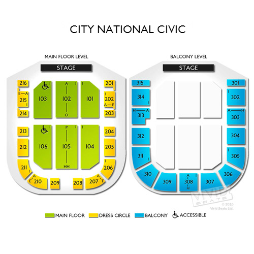 City National Civic Tickets City National Civic Information City