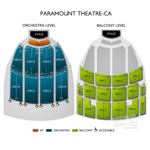 Paramount Theatre Oakland Tickets Paramount Theatre Oakland Seating Chart