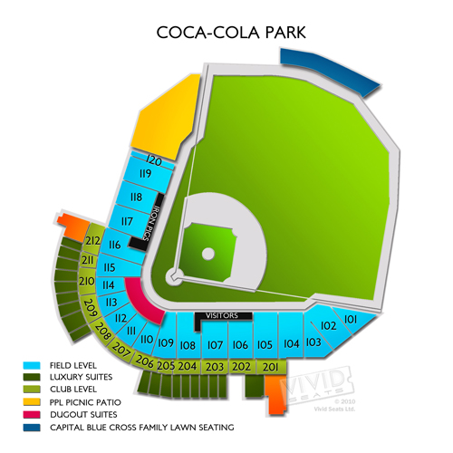 CocaCola Park Seating Chart Vivid Seats