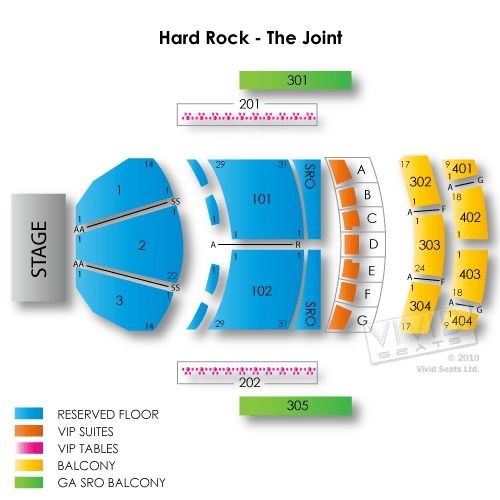 Hard Rock Hotel Venue Seating Chart