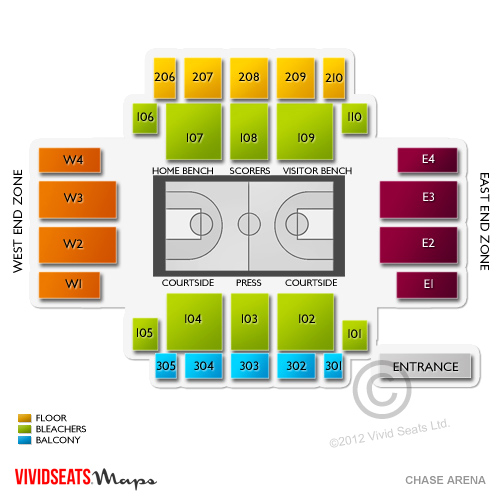 Chase Arena at Reich Family Pavilion Seating Chart Vivid Seats