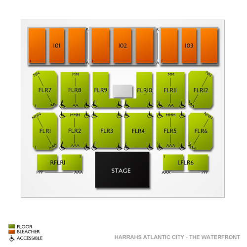 Harrahs Atlantic City The Waterfront Seating Chart Vivid Seats