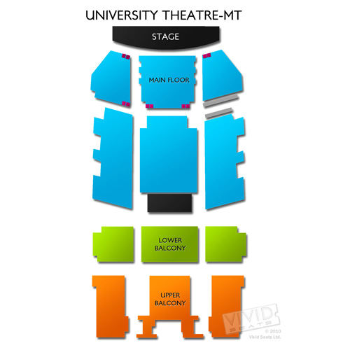 University TheatreMT Seating Chart Vivid Seats