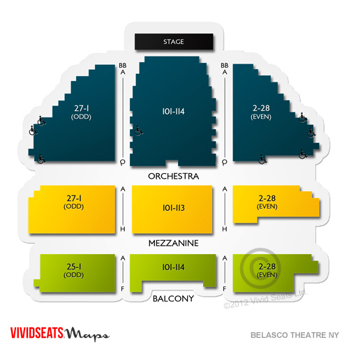 Belasco Theatre Tickets Belasco Theatre Seating Chart Vivid Seats