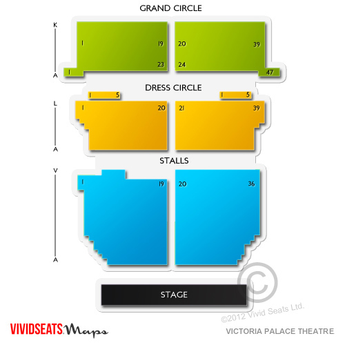 Victoria Palace Theatre Seating Chart | Vivid Seats