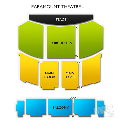 Paramount Theatre Aurora Seating Chart Vivid Seats