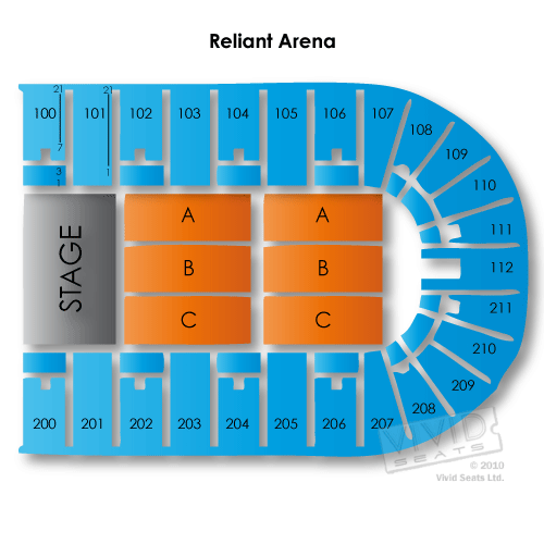 "Live" seating chart for Reliant Arena? (pricing, floor) Houston
