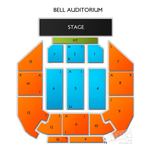 Bell Auditorium Tickets Bell Auditorium Seating Chart Vivid Seats