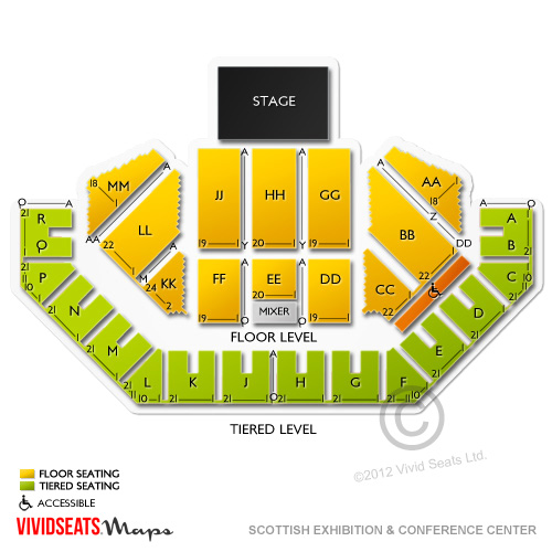 Scottish Exhibition & Conference Center Seating Chart Vivid Seats