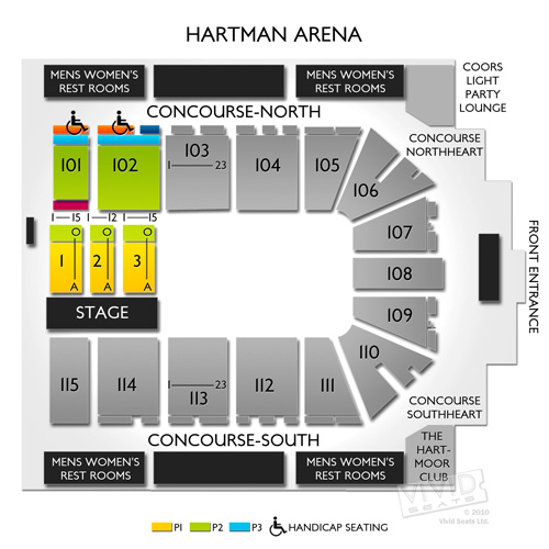 Hartman Arena Seating Chart Vivid Seats