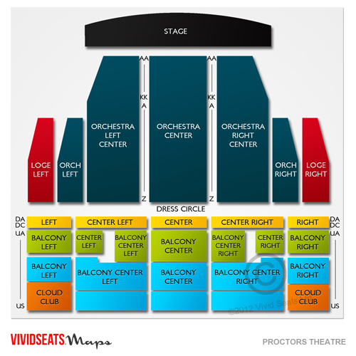 Proctors Theatre Seating Chart Vivid Seats