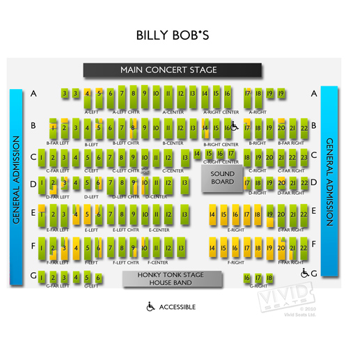 Billy Bobs Tickets Billy Bobs Information Billy Bobs Seating Chart