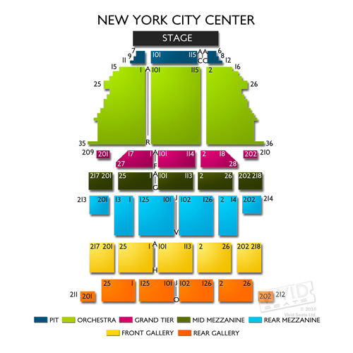 New York City Center Mainstage Seating Chart