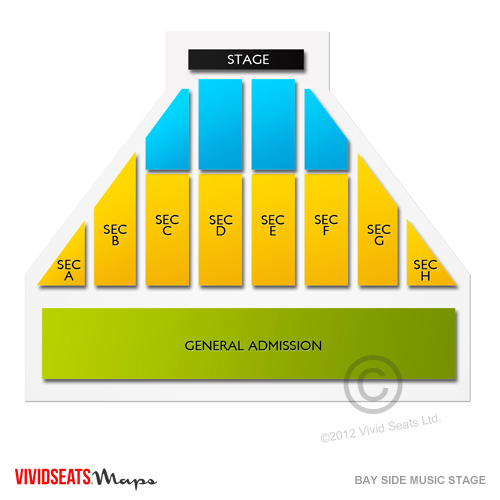 Bay Side Music Stage Seating Chart Vivid Seats