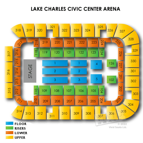 Lake Charles Civic Center Arena Seating Chart Vivid Seats