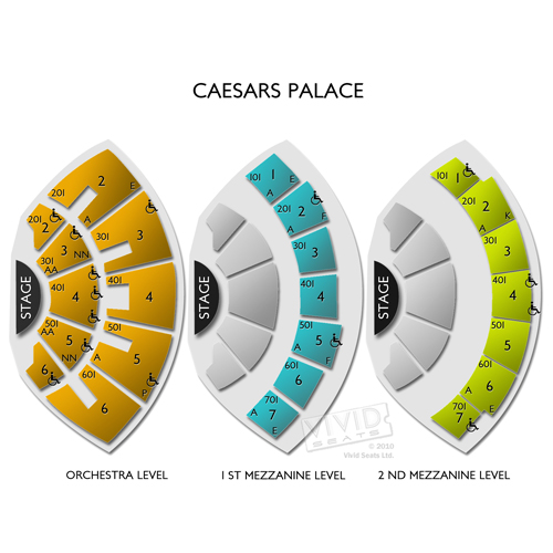 Colosseum Vegas Seating Chart