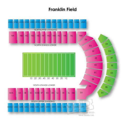 Franklin Field Seating Chart Vivid Seats