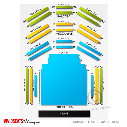 Goodman Theatre Owen Theatre Seating Chart Vivid Seats