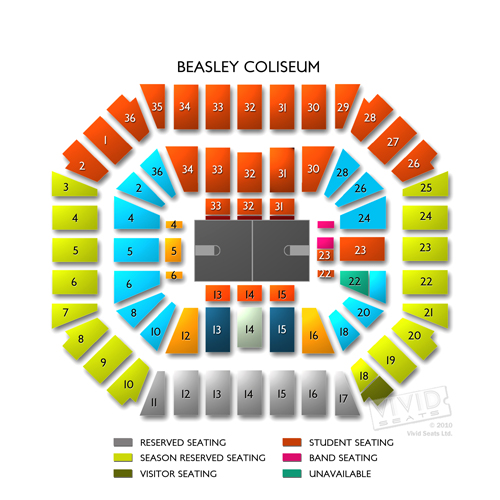 Beasley Coliseum Seating Chart Vivid Seats