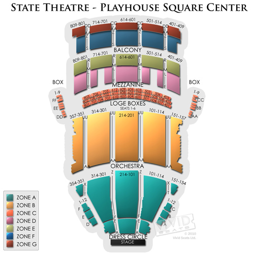 Cleveland Playhouse Square State Theater Seating Chart