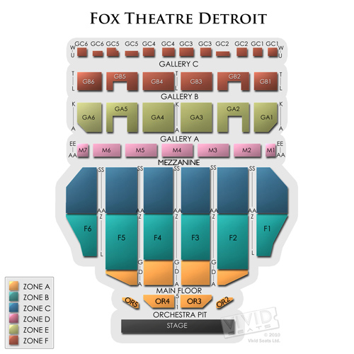 Fox Theatre Detroit Seating Chart Pdf