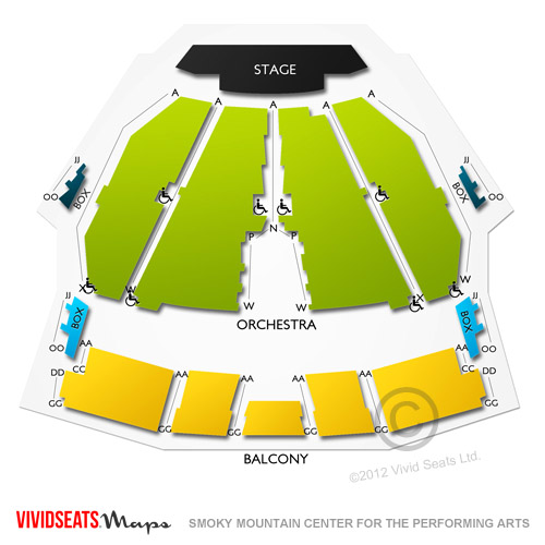 Smoky Mountain Center for the Performing Arts Seating Chart Vivid Seats