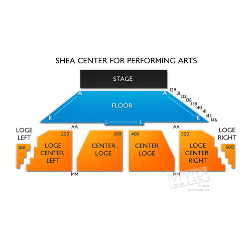 Shea Center for Performing Arts Seating Chart Vivid Seats