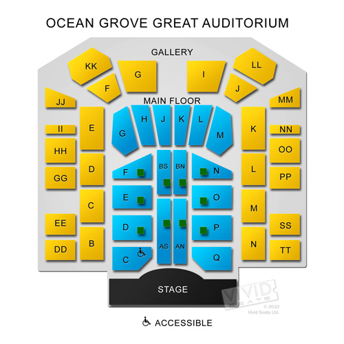 Ocean Grove Great Auditorium Seating Chart | Vivid Seats